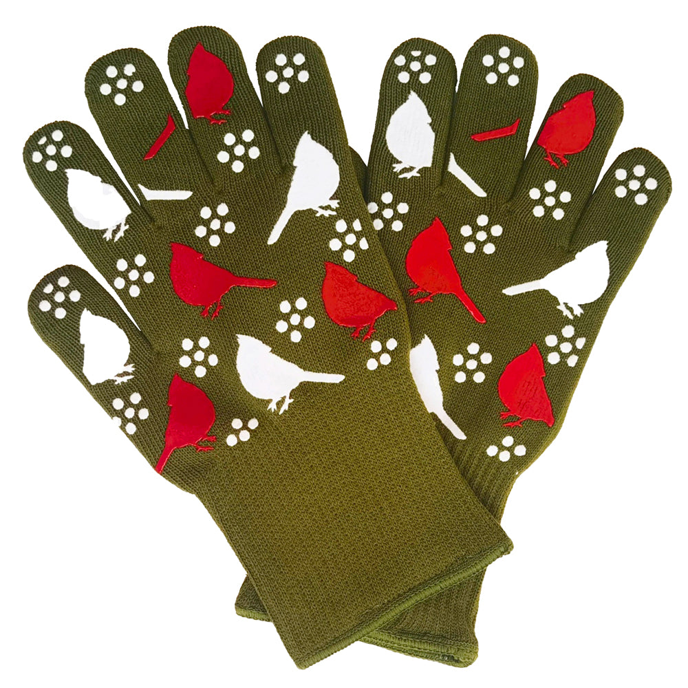 Temp-tations Pot Holder Gloves Pink Heart oven safe gloves silicone accents  NEW