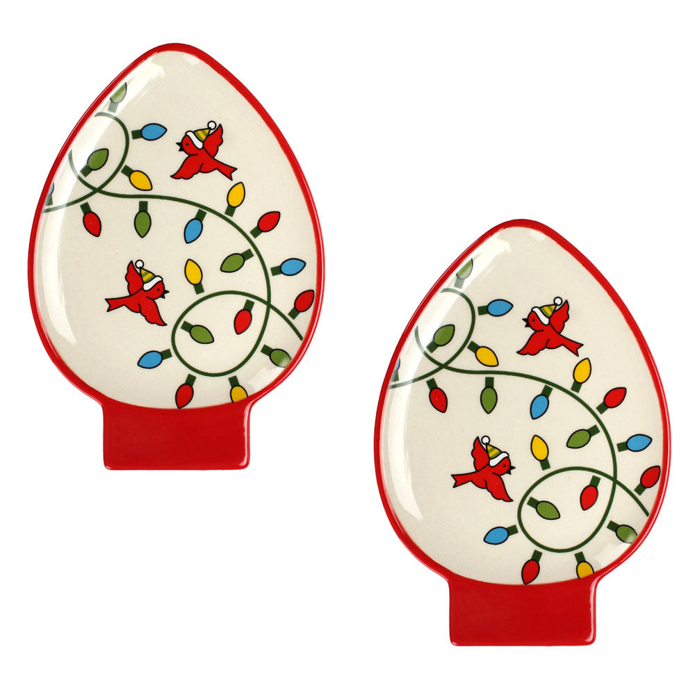 Seasonal Spoon Rests, Set of 2-Winter Whimsy Lights