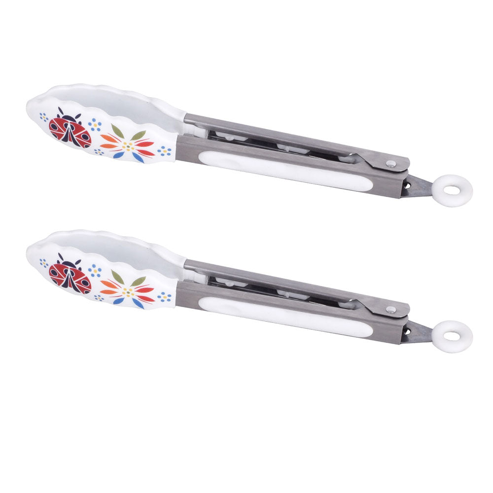 7" Silicone Cooking Tongs, Set of 2-Garden