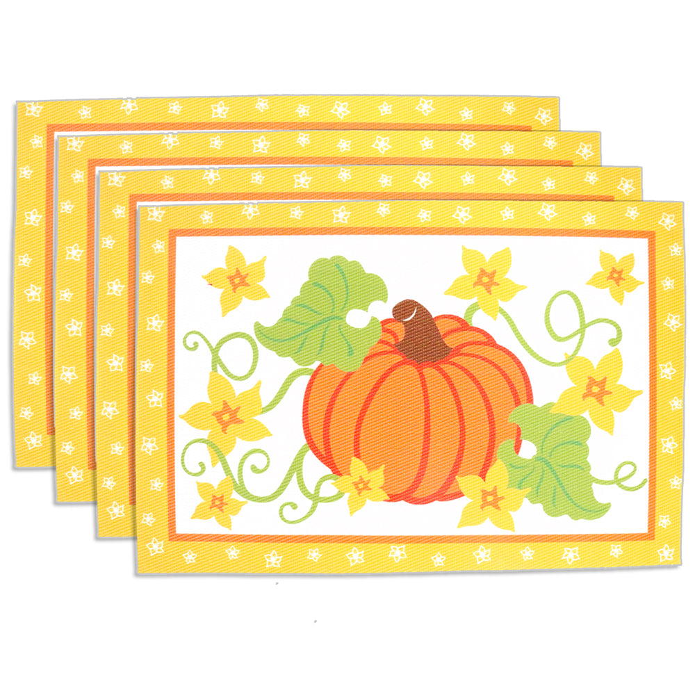 temp-tations Set of 4 Placemats in Pumpkin Patch