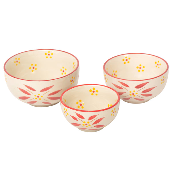 Set of 3 Bowls with Lids - Microwave, Freezer, and Fridge Safe Nesting  Mixing Bowls, Beige