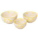 Old World Set of 3 Nested Prep Bowls-Yellow