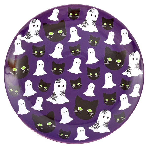 16" Halloween Serving Platter-Ghost Cat