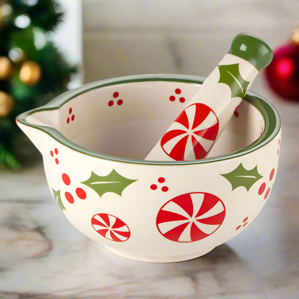 Temp-tations Holly Peppermint Mortar & Pestle