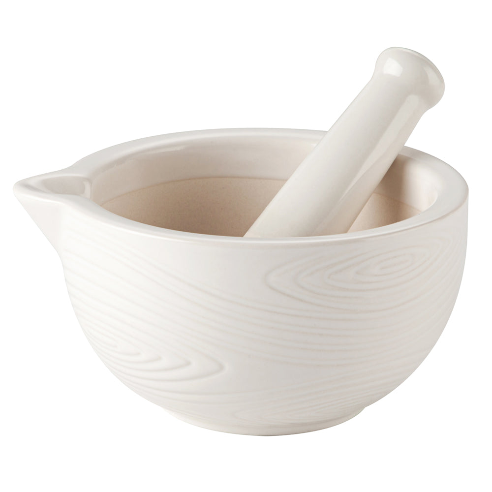 Temp-tations Mortar and Pestle in Woodland White