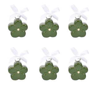Festive Place Card Holders, Set of 6-Green