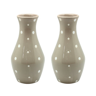 Essentials 36-oz Wine Decanters, Set of 2-Polka Dot Taupe