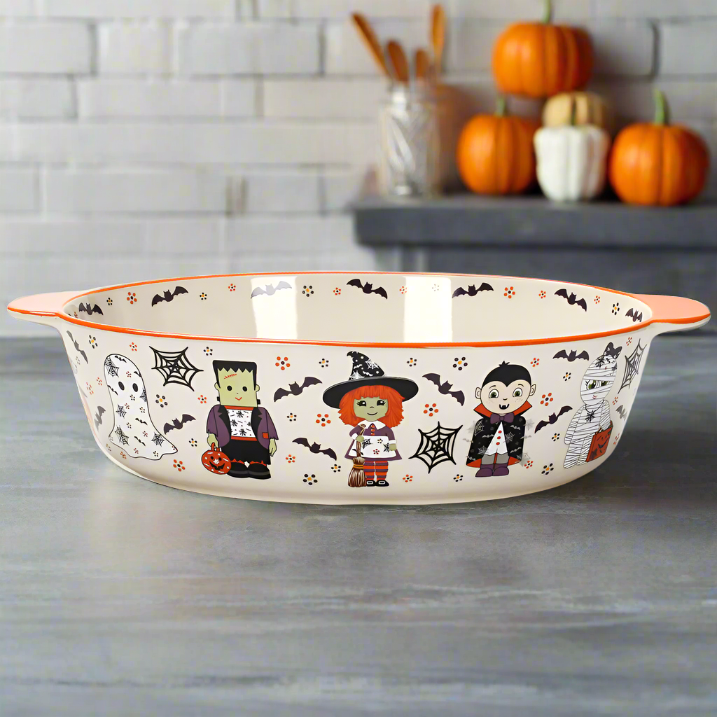 Temp-tations Oval Baking Dish in Halloween Boofetti