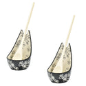 Standing Spoon Rests, Set of 2-Floral Lace Black
