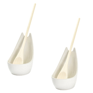 Standing Spoon Rests, Set of 2-Woodland White