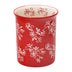 Utensil Crock- Floral Lace Red