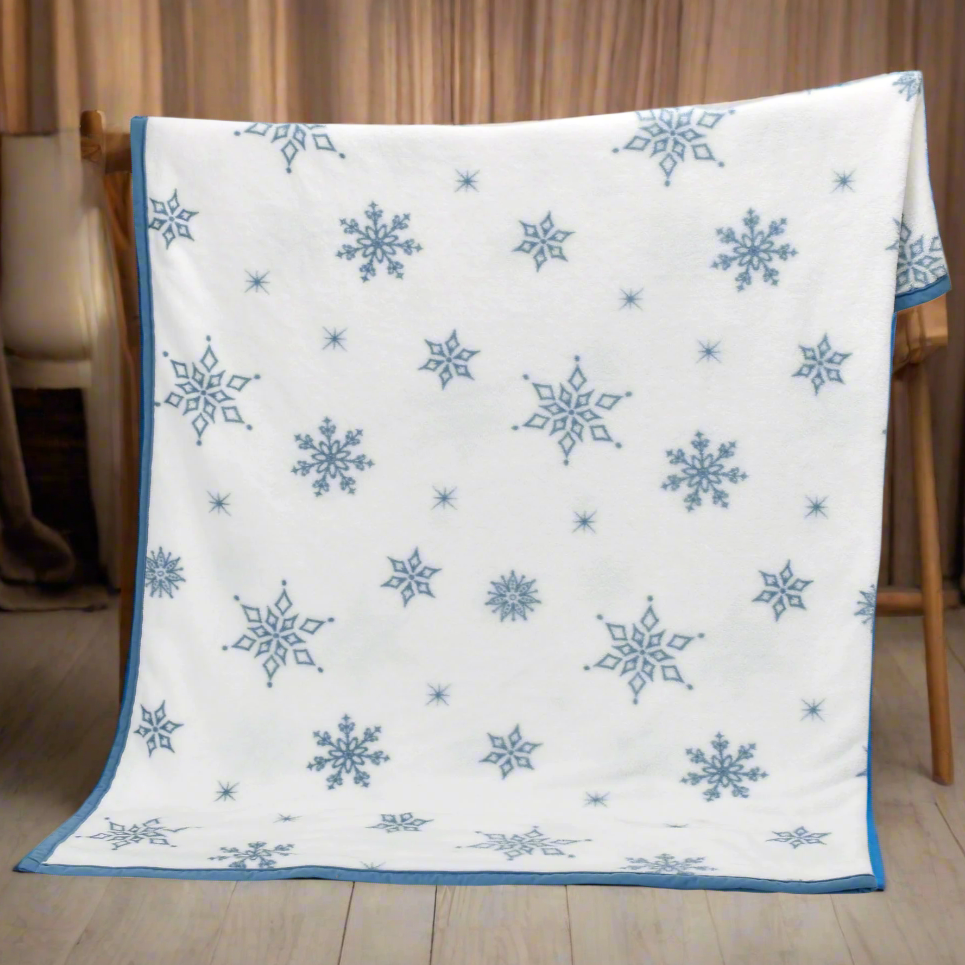 Temp-tations Soft & Cozy Snowflakes Microfiber Blanket