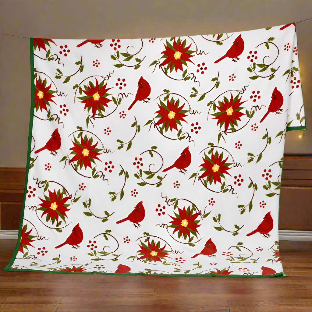 Temp-tations Soft & Cozy Poinsettias Blanket