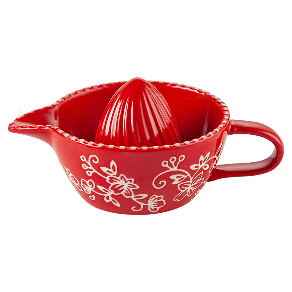 Temp-tations Citrus Juicer in Floral Lace Red