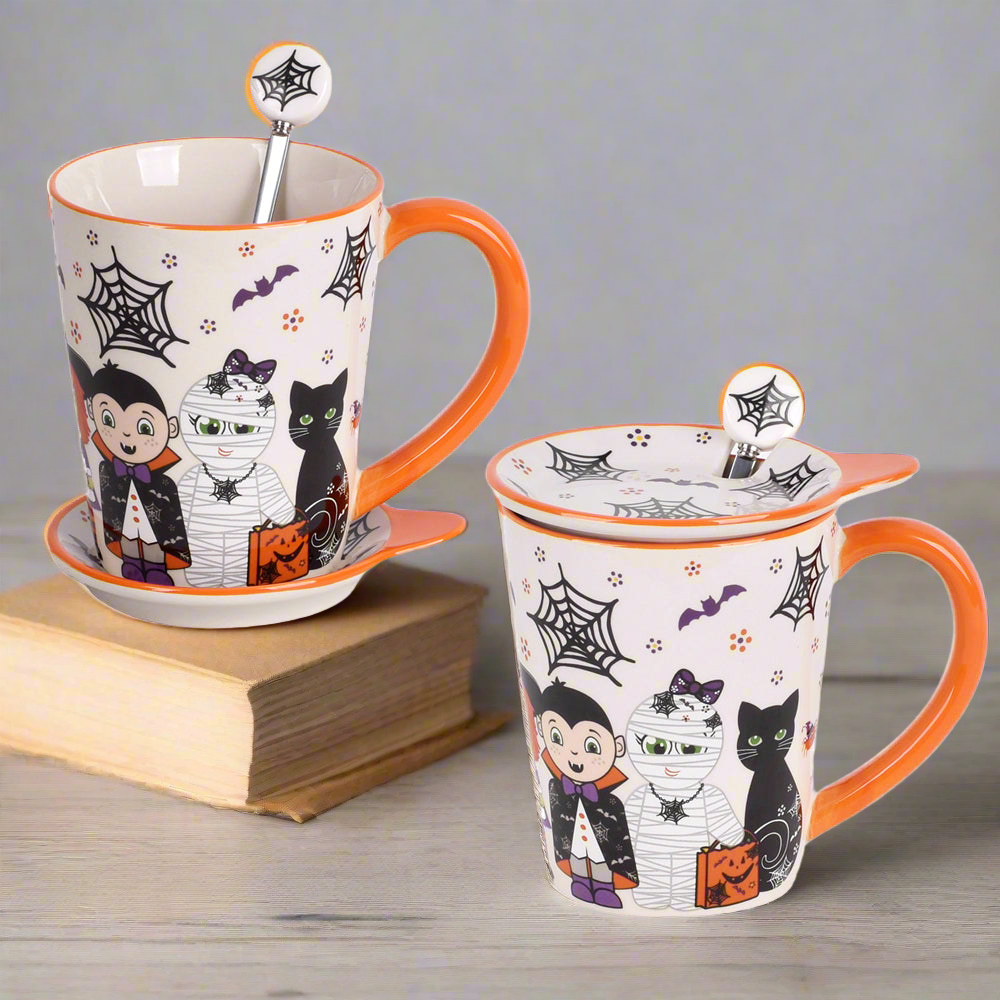 Set of 2 Halloween Boofetti mugs 