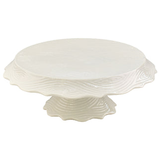Convertible Cake Stand and Chip & Dip 2-in-1 Set-Woodland White