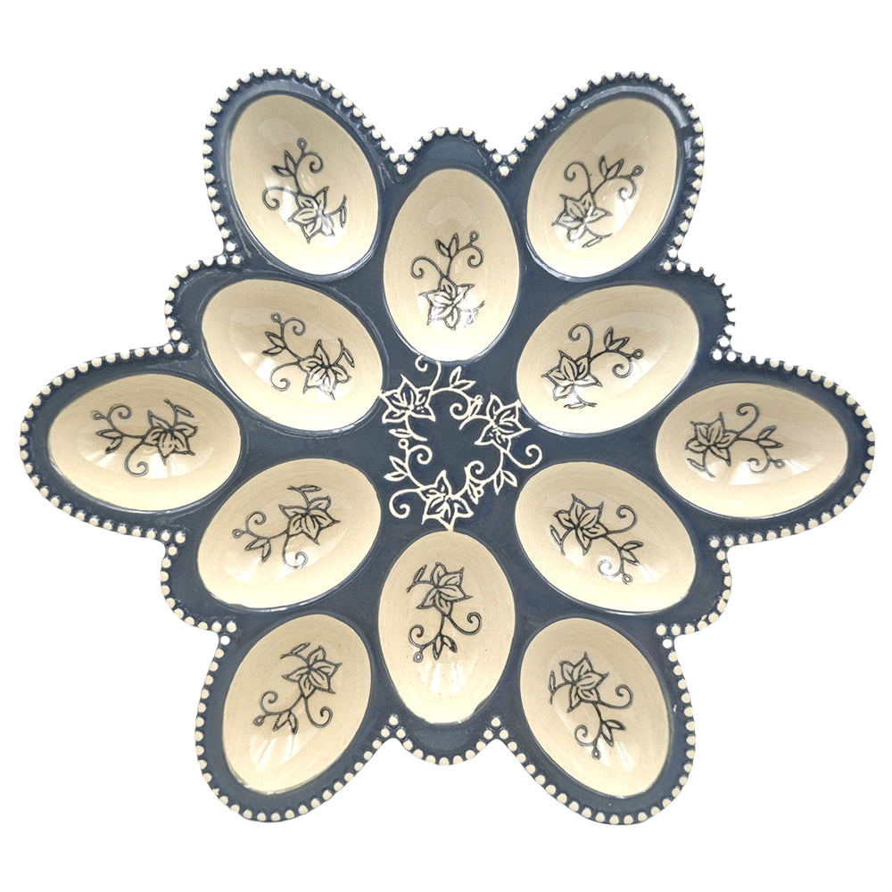 Snowflake Shaped Egg Tray-Floral Lace Grey