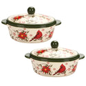 9 oz Baking Dishes with Lids, Set of 2