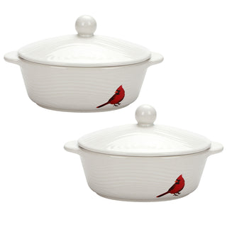 Buy winter-woodland 9 oz Baking Dishes with Lids, Set of 2