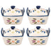 Set of 4 Ramekins with Dome Lids-Old World Confetti