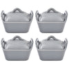 Set of 4 Ramekins with Dome Lids-Woodland Grey