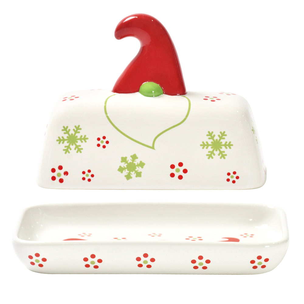 Holiday Butter Dish with Lid | Temp-tations LLC