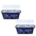 12 oz Mini Loaf Pans, Set of 2-Floral Lace Blue