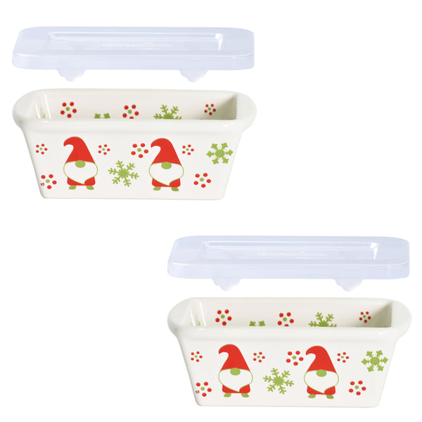 Holly Ceramic Mini Loaf Pan by Celebrate It®
