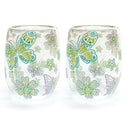 Double Wall Glasses, Set of 2-All a Flutter