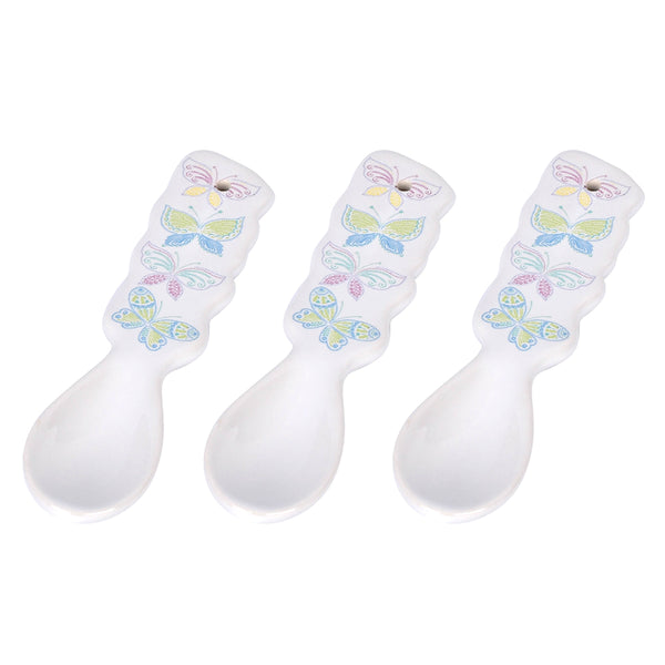 Seasonal Ceramic Spoons, Set of 3-All a Flutter