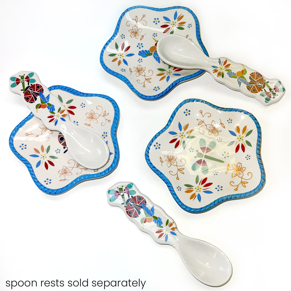 Seasonal Ceramic Spoons, Set of 3-Garden