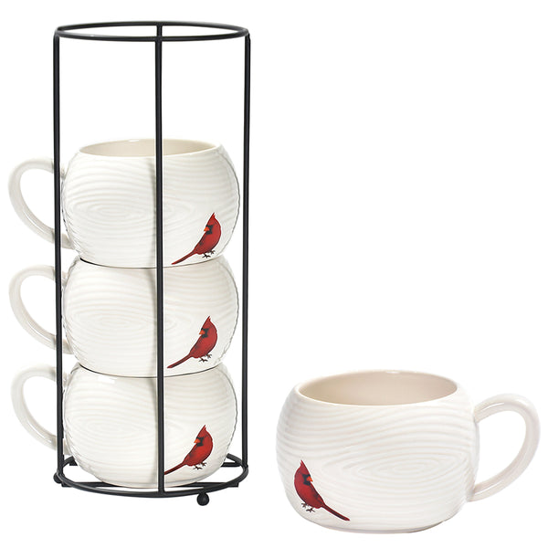 Cardinal Coffee Mugs, Set of Two
