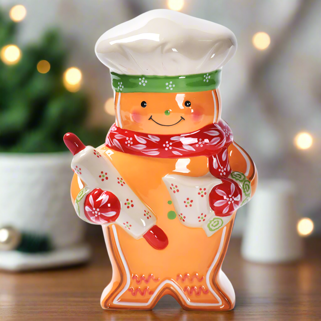 Merry Chefs 8” Ceramic Christmas Figurine - 0