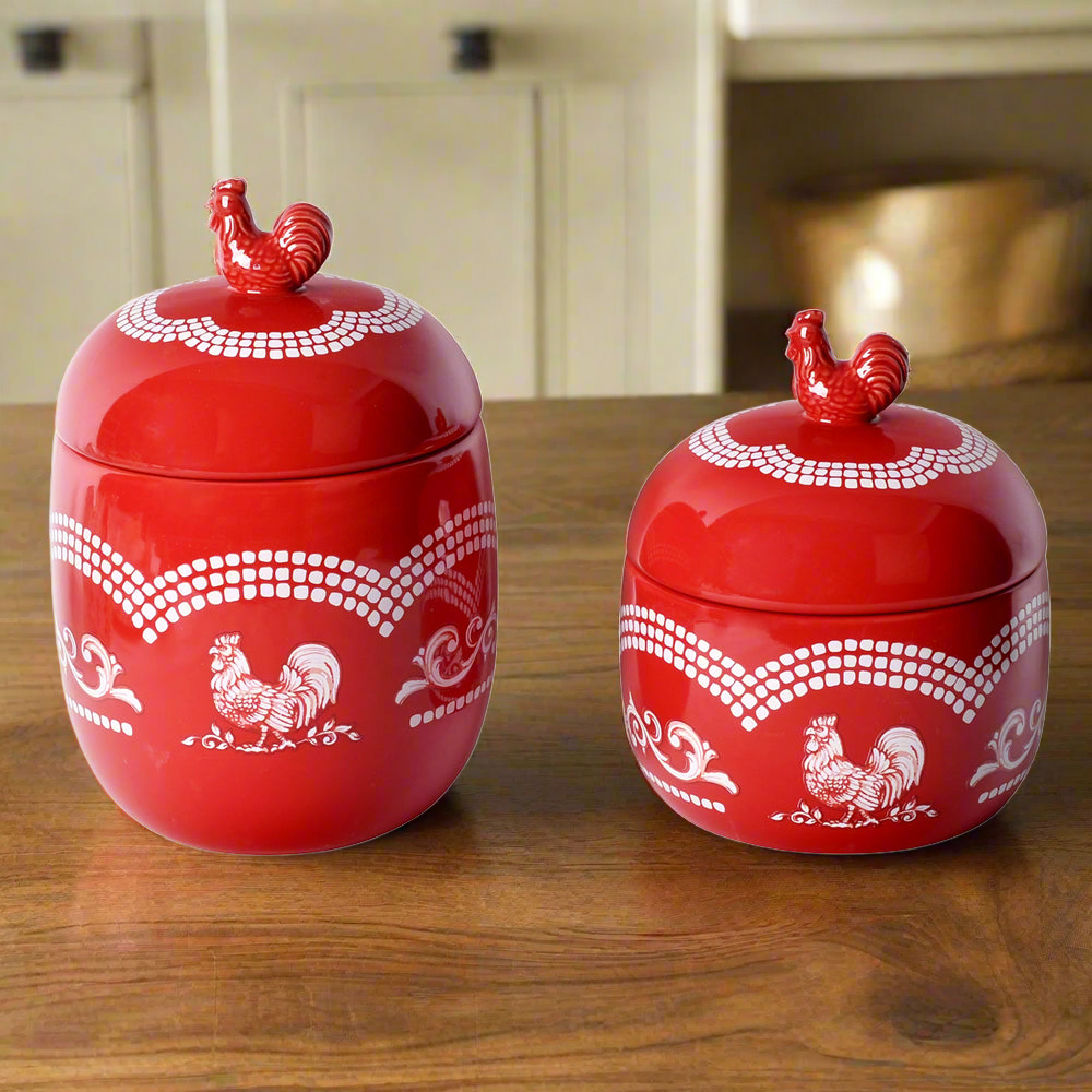 Countertop Storage Canisters, Set of 2