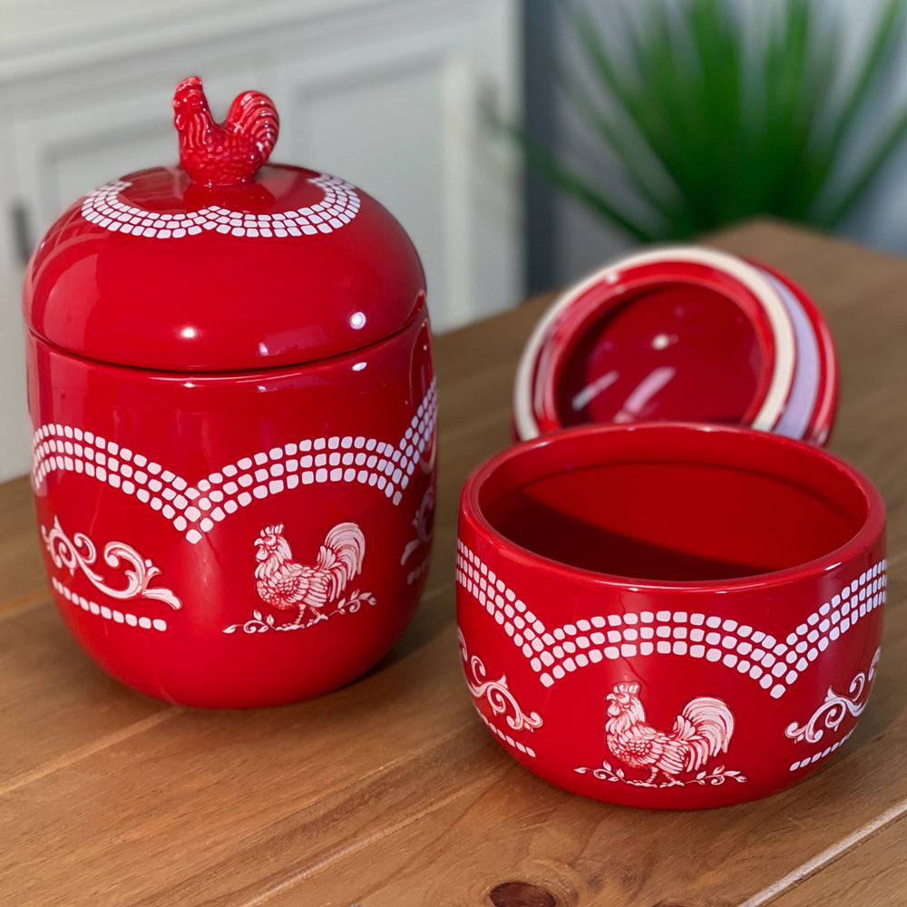 Countertop Storage Canisters, Set of 2-Doodle Doo