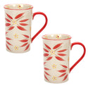 16 oz Tall Bistro Mugs, Set of 2-Old World Red