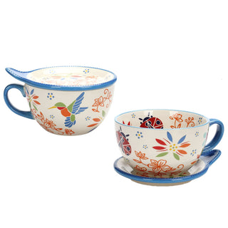 Seasonal Soup Mugs with Lid-Its®, Set of 2-Garden
