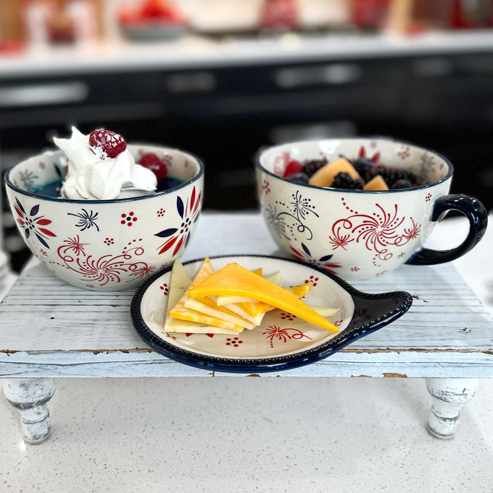 Seasonal Soup Mugs with Lid-Its®, Set of 2-Patriotic