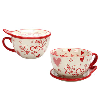 Seasonal Soup Mugs with Lid-Its®, Set of 2-Romance