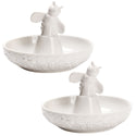 Figural Candy Dishes, Set of 2-Bee-lieve White
