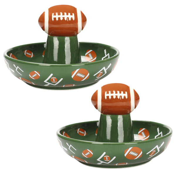 Figural Candy Dishes, Set of 2-Football