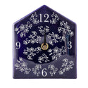 Desktop Clock-Floral Lace Blue