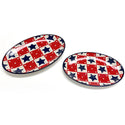 14 & 16 in. Oval Platters-Star Stitched