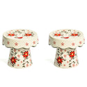 Cupcake Stands, Set of 2-Poinsettia