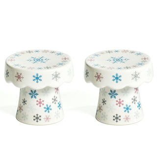 Cupcake Stands, Set of 2-Snowflake