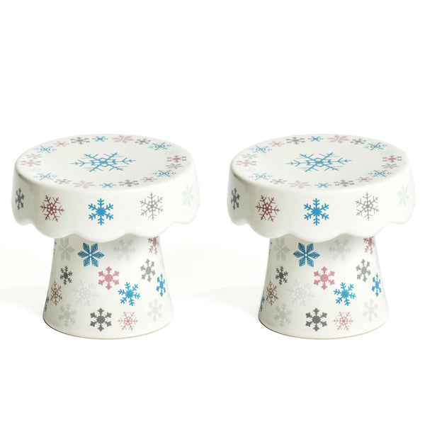 Cupcake Stands, Set of 2-Snowflake