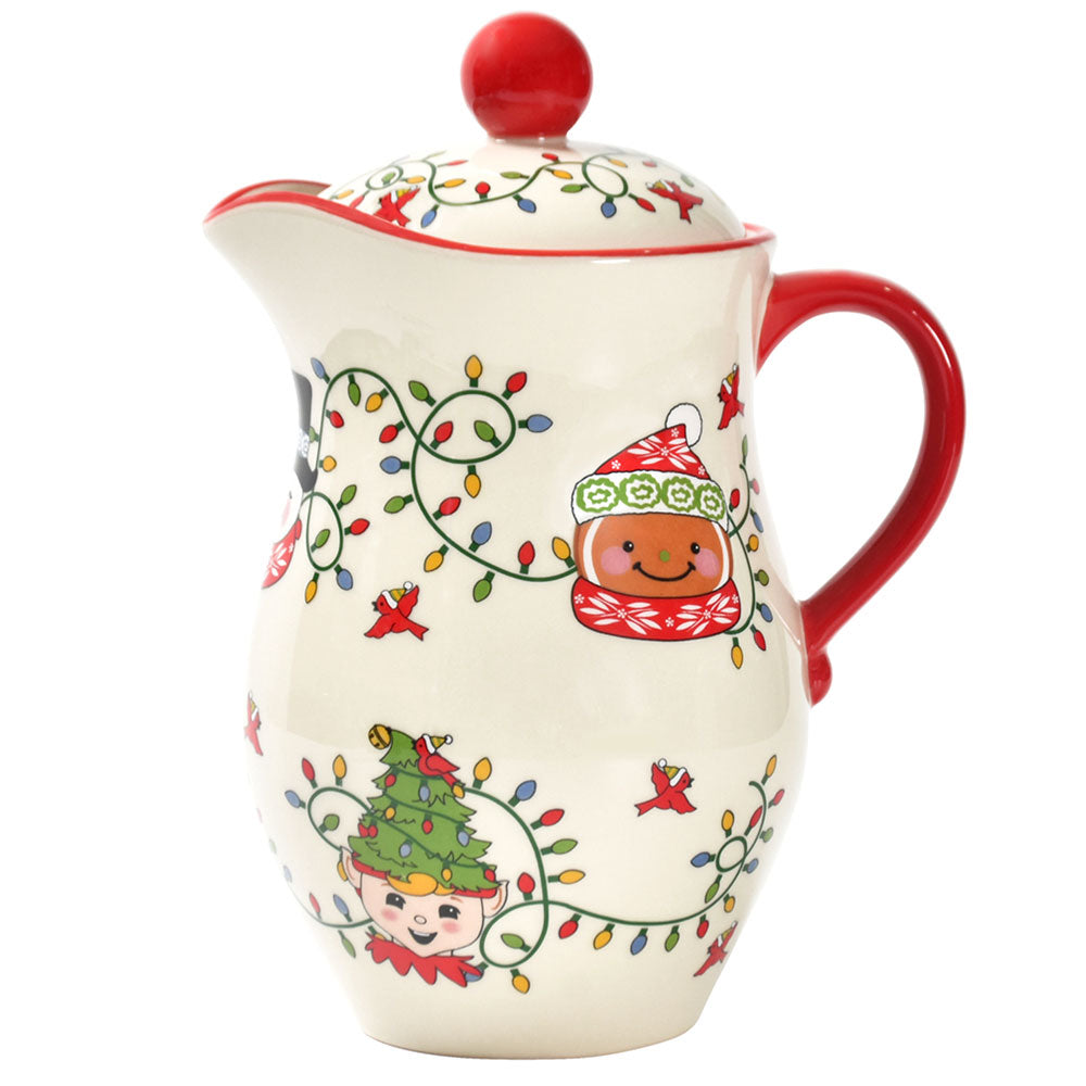 2 qt Pitcher w/ Lid-Winter Whimsy Lights