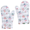 Pair of Silicone Oven Mitts-Winter Whimsy