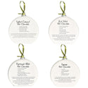 Recipe Ornaments with Gift Boxes, Set of 4-Holly Peppermint