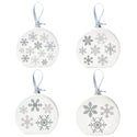 Recipe Ornaments with Gift Boxes, Set of 4-Snowflake
